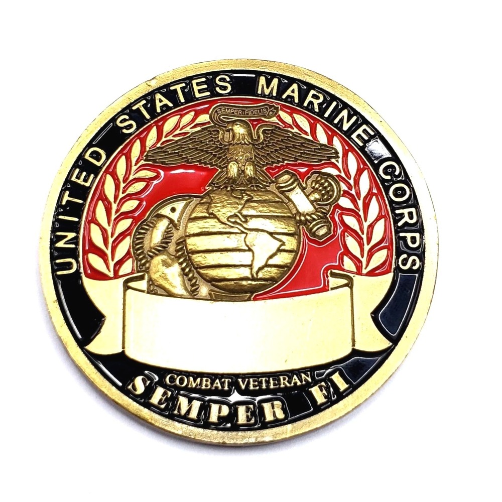 USMC Semper Fi Combat Veteran Challenge Coin BACK FROM IRAQ